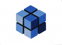 wuerfelstuecke in blau